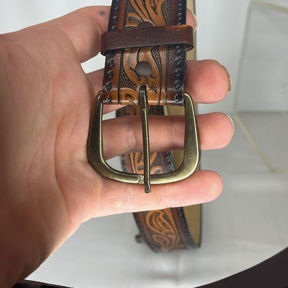 CONTINENTAL TOOLED LEATHER BELT FTL-05-165 - Picture 2 of 4